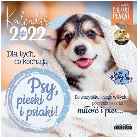 2024 Kalendarz Ścienny Kukartka Psy